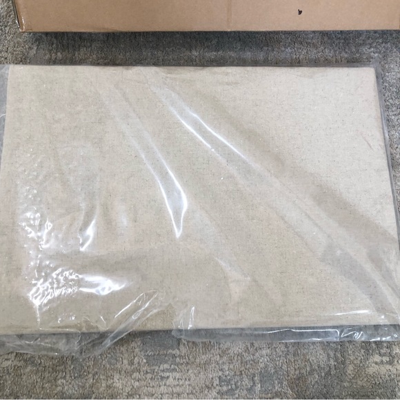 Pottery barn tile modular Linen Home Office Pinboard small Sz New - Picture 5 of 13